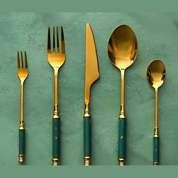Gold Cutlery Set, Stainless Steel Flatware Set