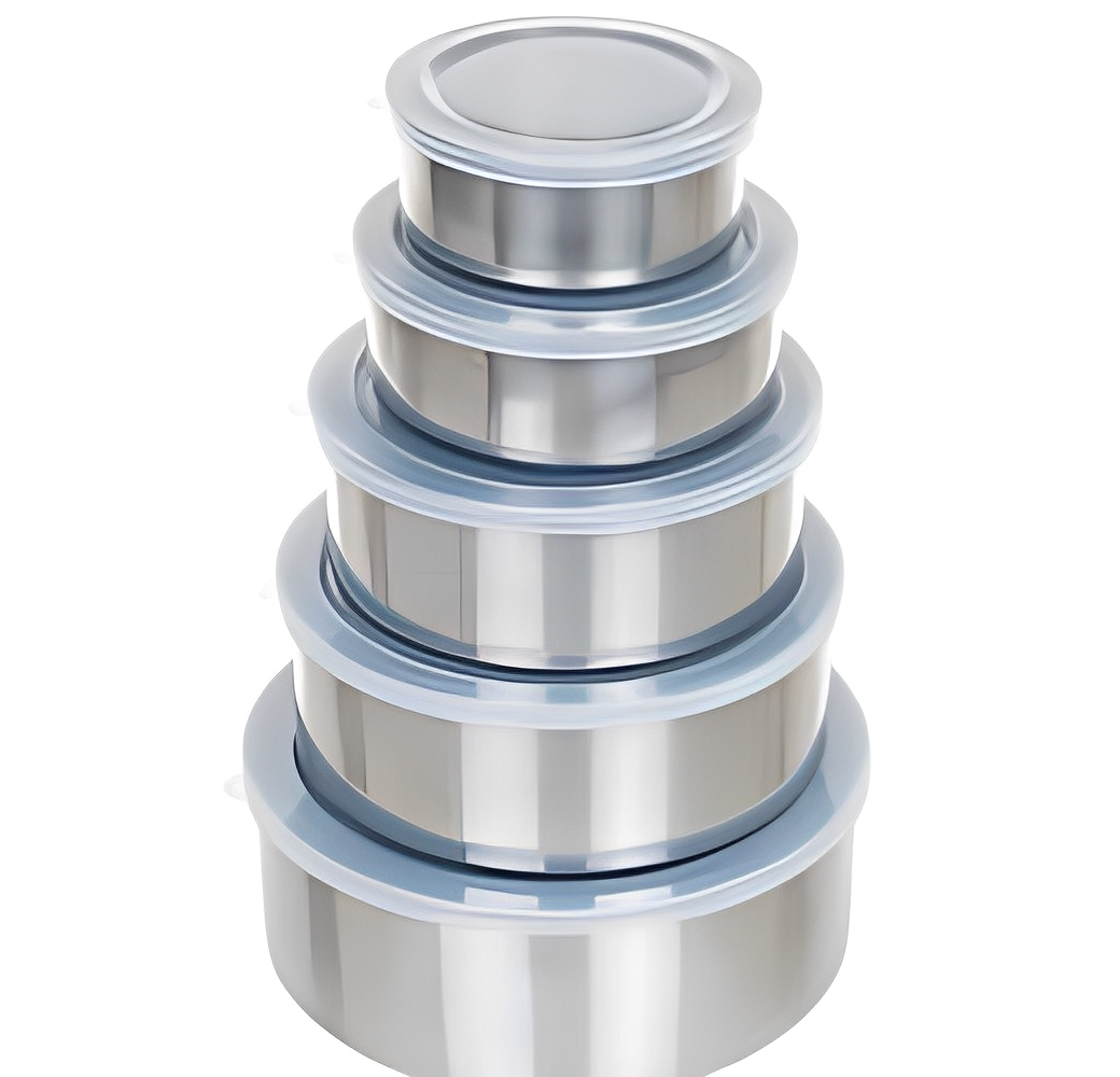 Silicon Lid Steel Food Containers